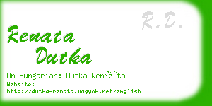 renata dutka business card